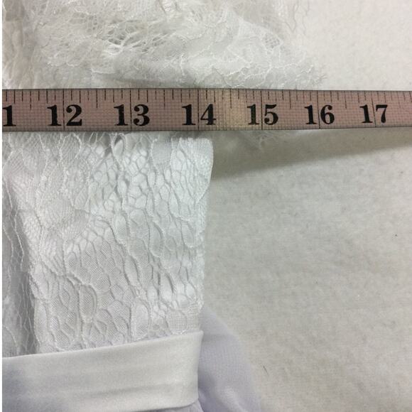 GIRL'S PARTY DRESS sz 8-9Y white chiffon ruffle sleeve long maxi dress NEW B131 - Picture 4 of 6